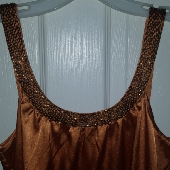 Robe Sans Bretelles Arden B - Bronze Métallique - Taille L - Occasion Très Bon état